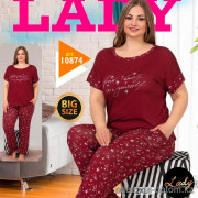 e1-10874 Lady Lingerie Комплект домашней одежды для полных дам, 2XL-4XL, cotton, 1 пачка (3 шт)