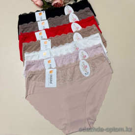 d7-7864 Lavolle Трусики женские однотонные, M-XL, 1 пачка (12 шт)