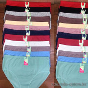 b2-727 Трусики женские высокие, 48-52, хлопок, 1 пачка (12 шт)