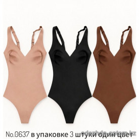 b4-0637 Боди женское эластичное, L-2XL, 1 пачка (3 шт)