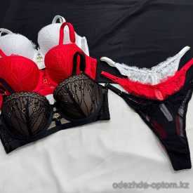 b16-7657 Комплект кружевного нижнего белья: бюстгальтер и стринги, 1 пачка (3 шт) b16-7657 Комплект кружевного нижнего белья: бюстгальтер и стринги, 1 пачка (3 шт)