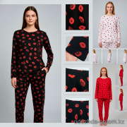 d7-349 Комплект женской пижамы: кофта и штаны, стандарт (44-48), 1 пачка (3 шт)