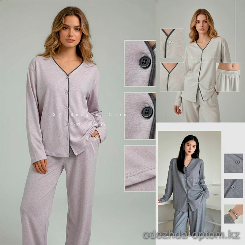 d7-3724 Комплект женской пижамы: рубашка и штаны, стандарт (44-50), 1 пачка (3 шт) d7-3724 Комплект женской пижамы: рубашка и штаны, стандарт (44-50), 1 пачка (3 шт)