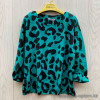 w41-0021 Блуза женская с леопардовым принтом, большие размеры, 1 шт
