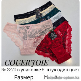 b4-2270-2 Coeur Joie Трусики женские кружевные, M-XL, 1 пачка (6 шт)