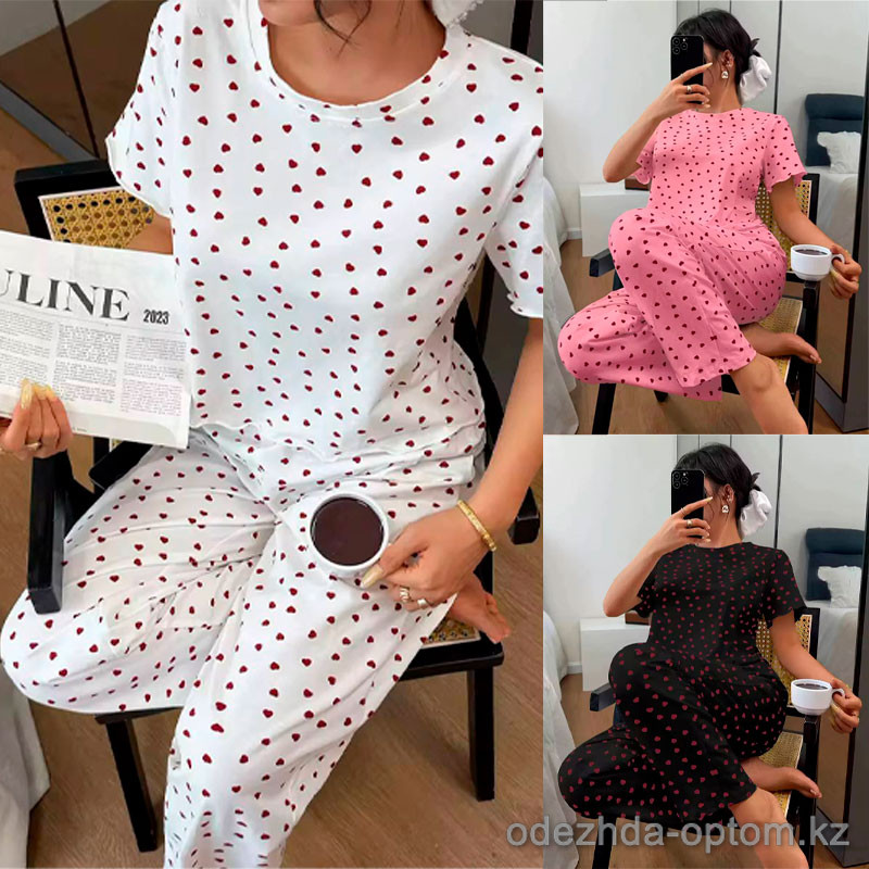 b13-0118-1 Комплект женской пижамы: футболка и штаны, размер M, 1 пачка (3 шт) b13-0118-1 Комплект женской пижамы: футболка и штаны, размер M, 1 пачка (3 шт)