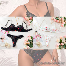 b13-1195 Комплект нижнего белья: бюстгальтер и стринги, S-L, 1 пачка (3 шт) b13-1195 Комплект нижнего белья: бюстгальтер и стринги, S-L, 1 пачка (3 шт)