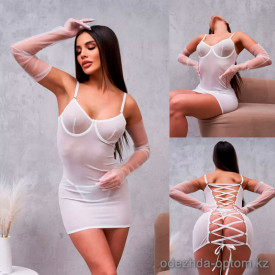 b15-0061-1 Пеньюар женский прозрачный со шнуровкой на спине, S-L, 1 пачка (3 шт) b15-0061-1 Пеньюар женский прозрачный со шнуровкой на спине, S-L, 1 пачка (3 шт)