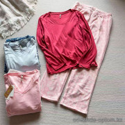 b15-8329 Комплект женской махровой пижамы: кофта и штаны, S-XL, 1 пачка (4 шт)