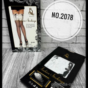 b5-2078 Чулки женские с ажурной широкой резинкой, 1 пара