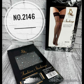 b5-2146 Чулки женские с ажурной резинкой, 1 пара