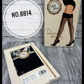 b5-8814 Чулки женские с ажурной резинкой, 1 пара