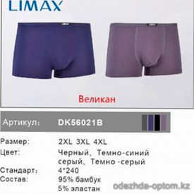 n1-dk56021b LIMAX Боксеры мужские, великаны, бамбук, 2XL-4XL, 1 пачка (12 шт)