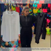 z4-2082 Рубашка женская пляжная с люрексом, стандарт (48-52), 1 пачка (2 шт)