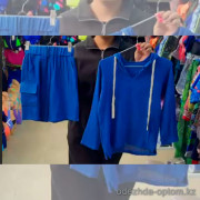 z4-6217 Пляжный детский и подростковый костюм: кофта и шорты, 4-14 лет, 1 пачка (2 шт)