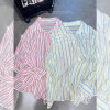 W6-0780-1 Рубашка женская со стразами и длинными рукавами, оверсайз (44-50), 1 шт