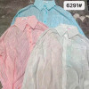 W6-6291 Рубашка женская со стразами и длинными рукавами, оверсайз (44-50), 1 шт
