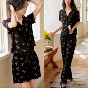 b15-2530-2 Комплект женской одежды для сна 3в1: кофта, шорты и штаны, 42-48, 1 пачка (4 шт)