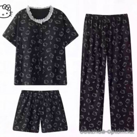 b15-2530-3 Комплект женской одежды для сна 3в1: кофта, шорты и штаны, 42-48, 1 пачка (4 шт) b15-2530-3 Комплект женской одежды для сна 3в1: кофта, шорты и штаны, 42-48, 1 пачка (4 шт)