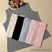 d7-B72 Майка женская на широких лямках, стандарт (54-56), 1 пачка (5 шт)