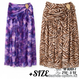 z2-W8001-1-1 Пляжная женская юбка, большие размеры, 2XL-5XL, 1 пачка (4 шт)