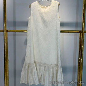 w26-1345 Платье женское однотонное без рукавов, стандарт, 1 шт