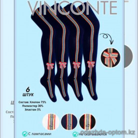 k4-XB067-2 Vinconte Колготки детские с лампасами, 5-6 лет, 1 пачка (6 шт)