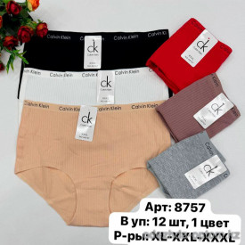 b6-8757 Трусики женские однотонные, XL-3XL, 1 пачка (12 шт) b6-8757 Трусики женские однотонные, XL-3XL, 1 пачка (12 шт)