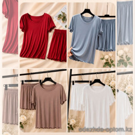 b4-71324 Комплект женской пижамы: футболка и штаны, L-XL, 1 пачка (2 шт) b4-71324 Комплект женской пижамы: футболка и штаны, L-XL, 1 пачка (2 шт)
