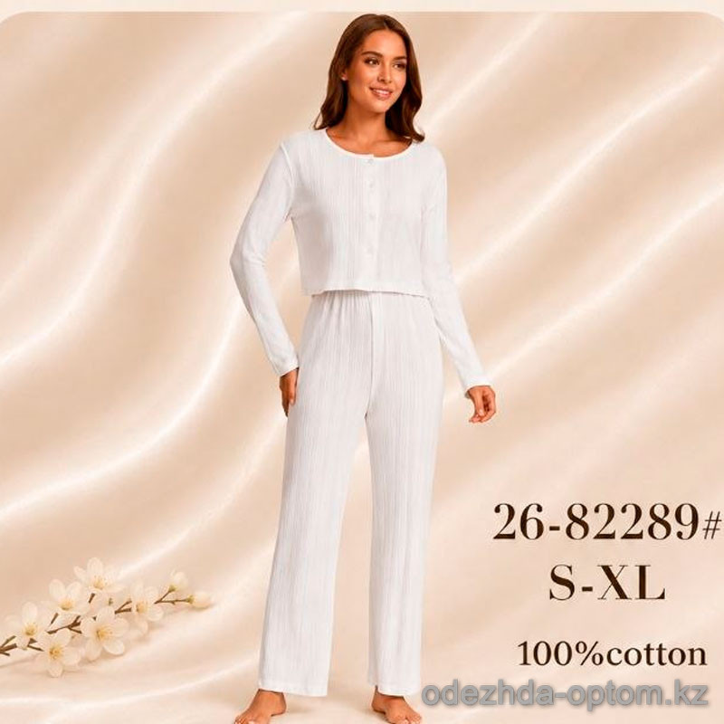 b4-82289 Комплект женской пижамы: кофта и штаны, S-XL, 1 пачка (4 шт) b4-82289 Комплект женской пижамы: кофта и штаны, S-XL, 1 пачка (4 шт)
