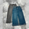 j4-0849 Юбка женская джинсовая с разрезом, 25-29, стрейч, 1 пачка (5 шт)