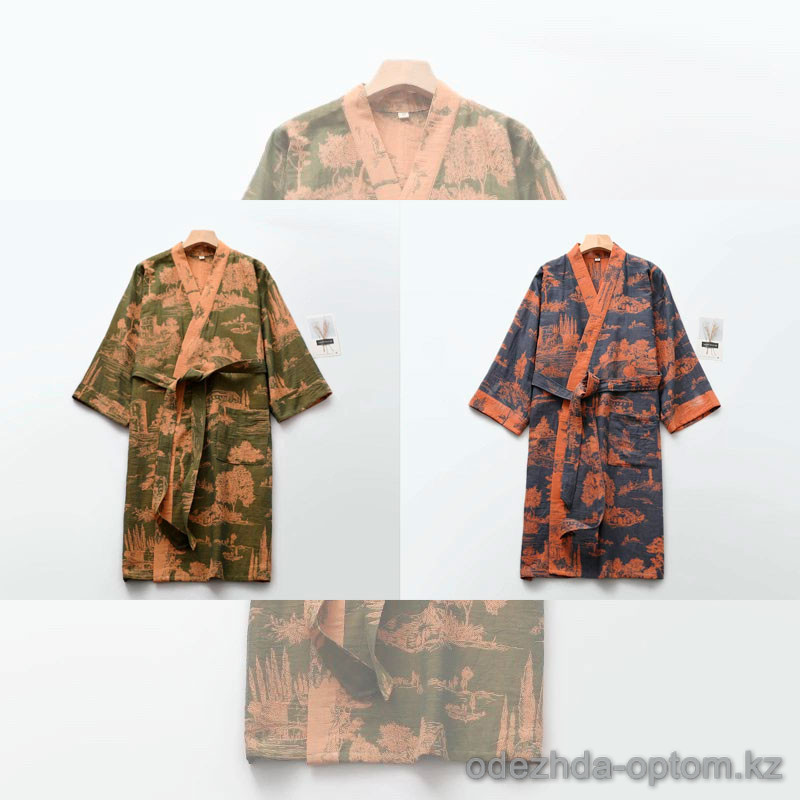 b15-206 Халат женский муслиновый с длинным рукавом, M-XL, 1 пачка (3 шт) b15-206 Халат женский муслиновый с длинным рукавом, M-XL, 1 пачка (3 шт)