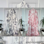 b15-3044-2 Халат женский муслиновый длинный, M-L, 1 пачка (2 шт)