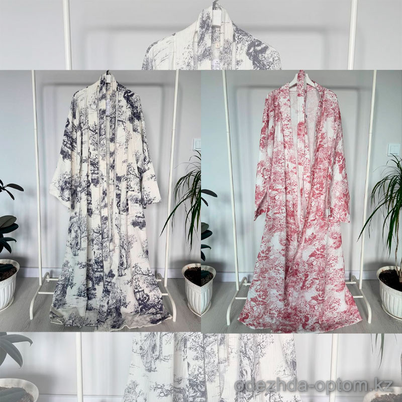 b15-3044-2 Халат женский муслиновый длинный, M-L, 1 пачка (2 шт) b15-3044-2 Халат женский муслиновый длинный, M-L, 1 пачка (2 шт)