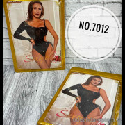 b5-7012-3 Боди женское прозрачное со стразами, стандарт, 1 шт