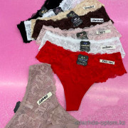 b6-2227-1 Coeur Joie Трусики женские кружевные стринги, L-2XL, 1 пачка (6 шт)