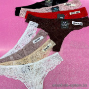 b6-2280 Coeur Joie Трусики женские гипюровые стринги, S-XL, 1 пачка (6 шт)