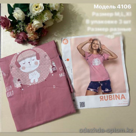 d7-4106 Rubina Комплект домашней одежды двойка, M-XL, 1 пачка (3 шт)