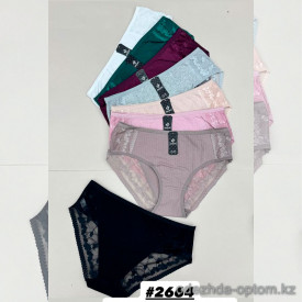 b6-2664 Anttifu Трусики женские кружевные, L-2XL, 1 пачка (12 шт)