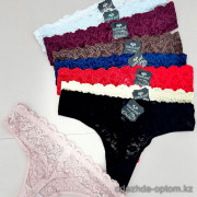 b6-33226 Coeur Joie Трусики женские кружевные стринги, L-3XL, 1 пачка (6 шт)