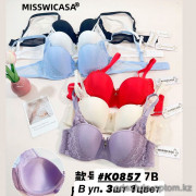 b6-K0857 Miss Wicasa Бюстгальтер с кружевной вставкой, чашка B, 1 пачка (3 шт)