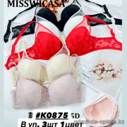 b6-K0875 Miss Wicasa Бюстгальтер кружевной, чашка D, 1 пачка (3 шт)