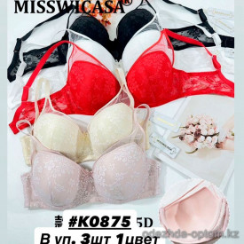 b6-K0875 Miss Wicasa Бюстгальтер кружевной, чашка D, 1 пачка (3 шт)