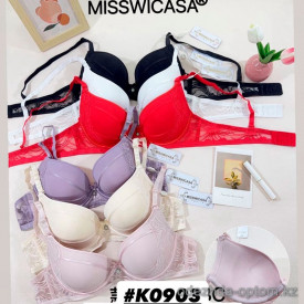 b6-K0903 Miss Wicasa Бюстгальтер кружевной, чашка C, 1 пачка (3 шт)