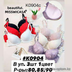 b6-K0904 Miss Wicasa Бюстгальтер кружевной, чашка C, 1 пачка (3 шт)