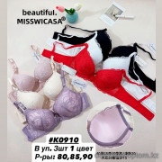 b6-K0910 Miss Wicasa Бюстгальтер кружевной, чашка C, 1 пачка (3 шт)