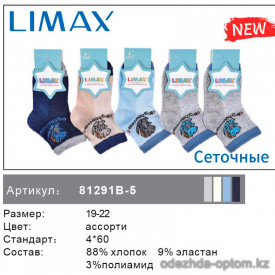 n6-81291b-5 Limax Детские носки, 19-22, 1 пачка (12 пар)
