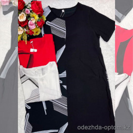 w40-0111 Платье женское с узорами и короткими рукавами, стандарт, 1 шт