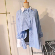 w33-6906-1 Рубашка женская в полоску с длинными рукавами, стандарт, 1 шт