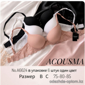 b4-A6624 Acousma Бюстгальтер на среднем поролоне, 1 пачка (6 шт)